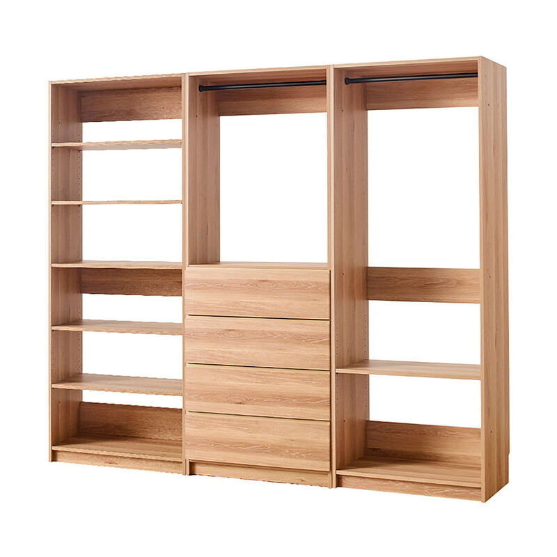 Prosper Oak Freestanding Walk in Wood Closet System