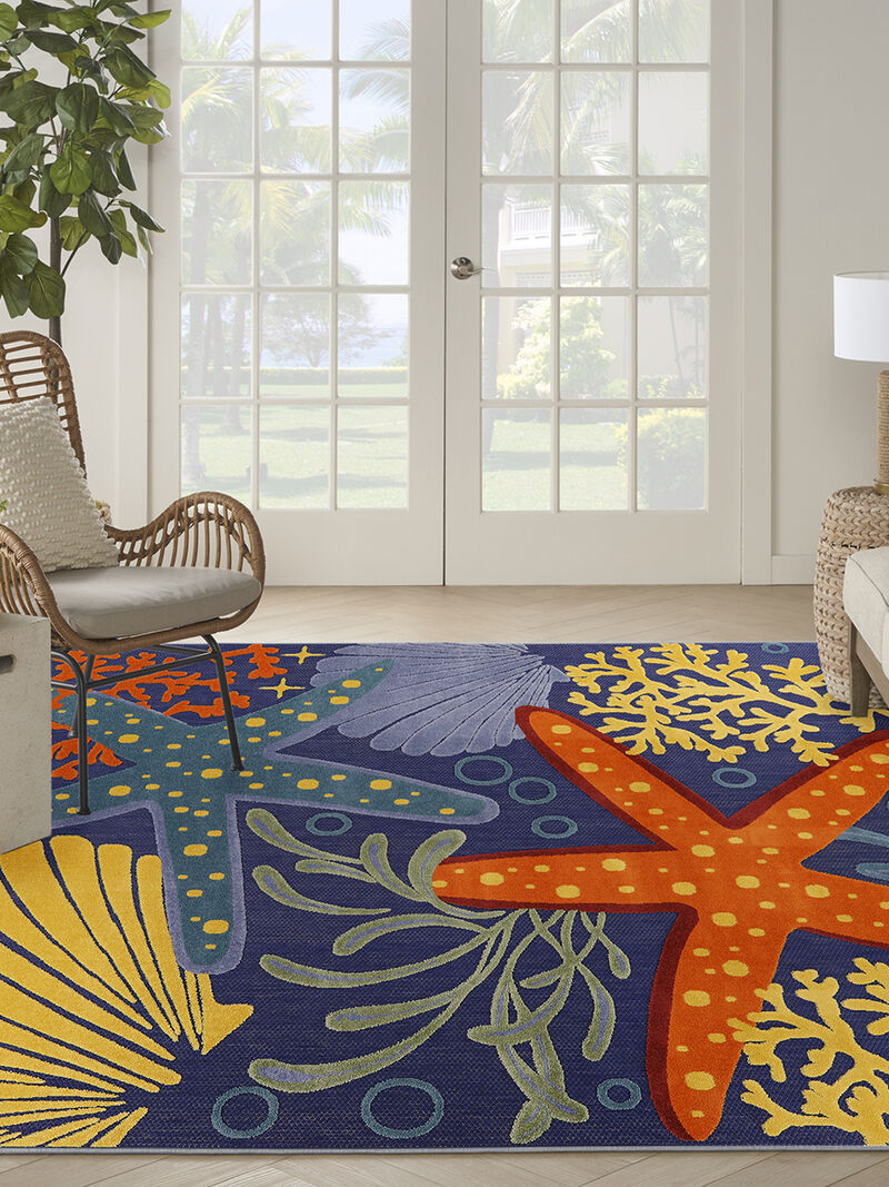 Aloha ALH24 Navy/Multicolor 9' x 12' Rug