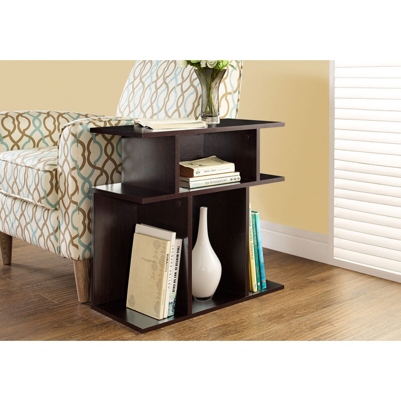 Monarch Specialties I 2474 Accent Table, Side, End, Nightstand, Lamp, Living Room, Bedroom, Laminate, Brown, Contemporary, Modern