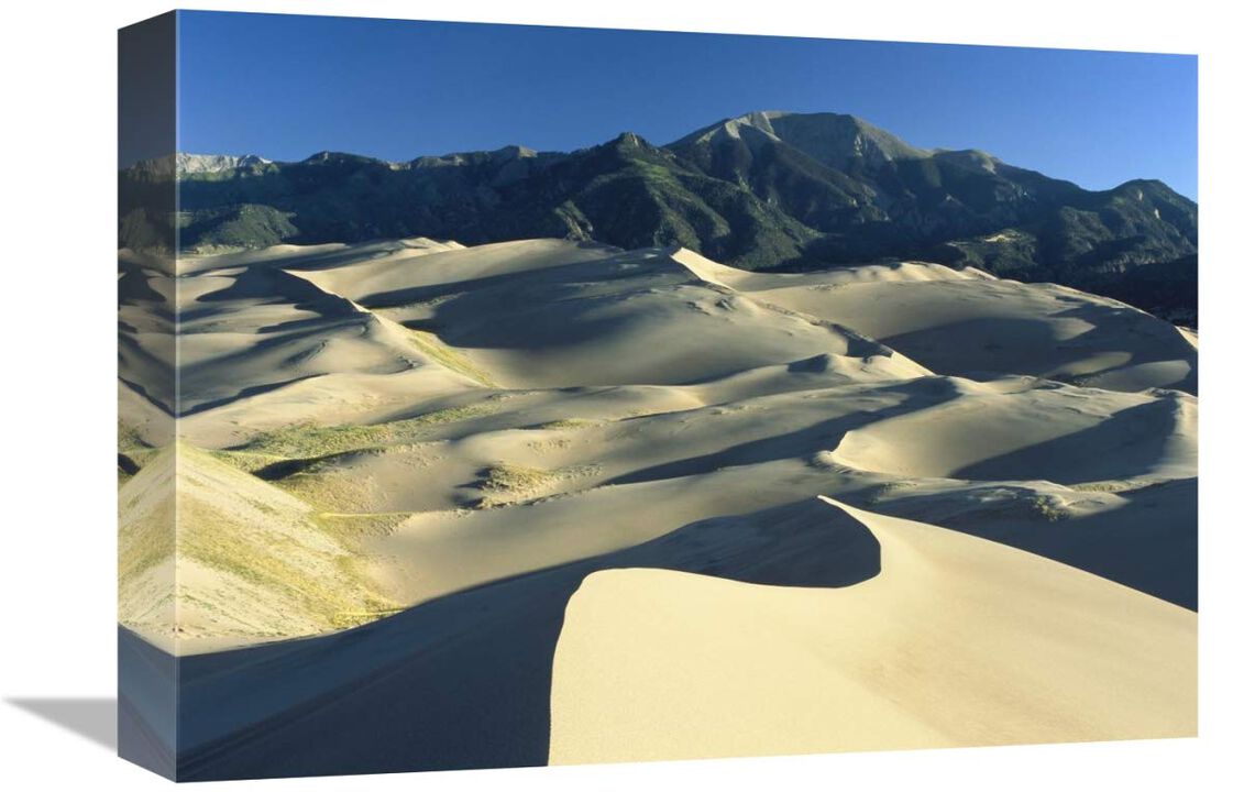 Sangre de Cristo Mountains at Great Sand Dunes National Monument, Colorado-Canvas Art-16x12