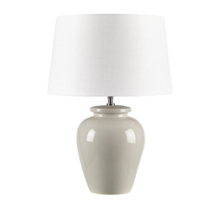 Gracie Mills Lizeth Round Ceramic Base Table Lamp