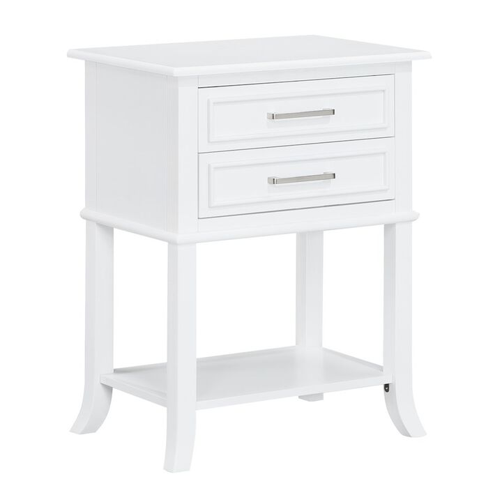 Convenience Concepts Sydney 2 Drawer End Table with Shelf