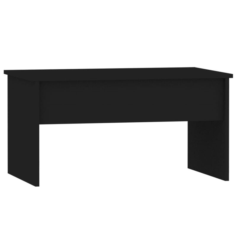 vidaXL Coffee Table Black 31.5"x19.9"x16.3" Engineered Wood