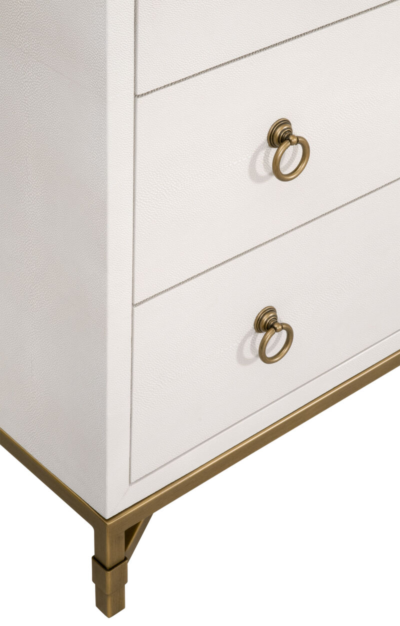Pearl Shagreen 6-Drawer Double Dresser