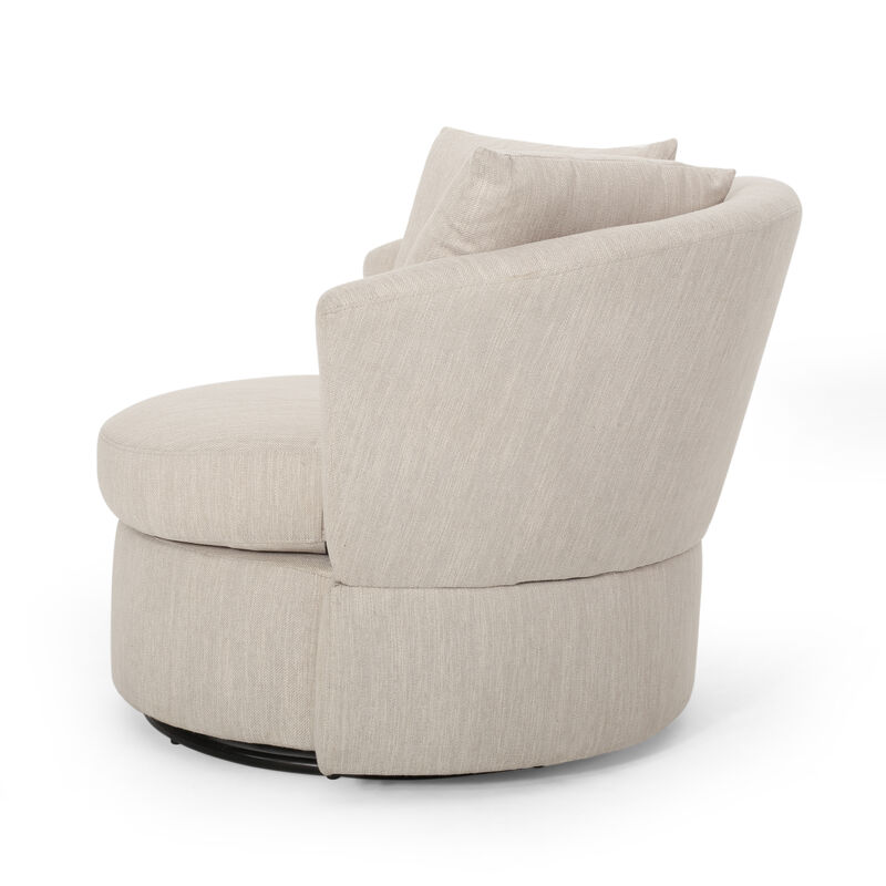 Modern Swivel Accent Chair with Pillows