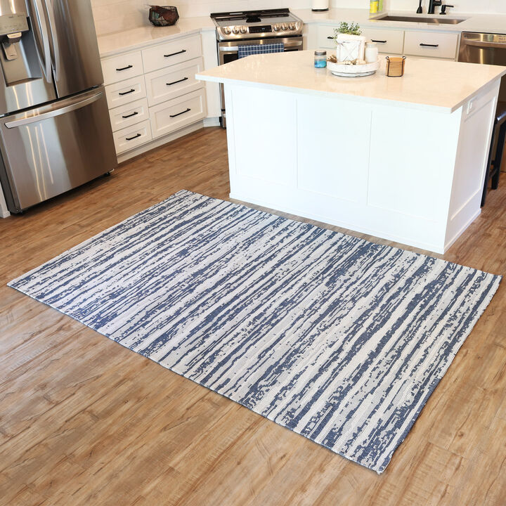 Sunnydaze Allusive Boundaries Indoor Area Rug - Midnight - 5 ft x 7 ft