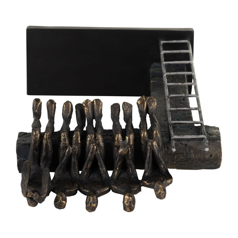 15" People on Ledge, Bronze