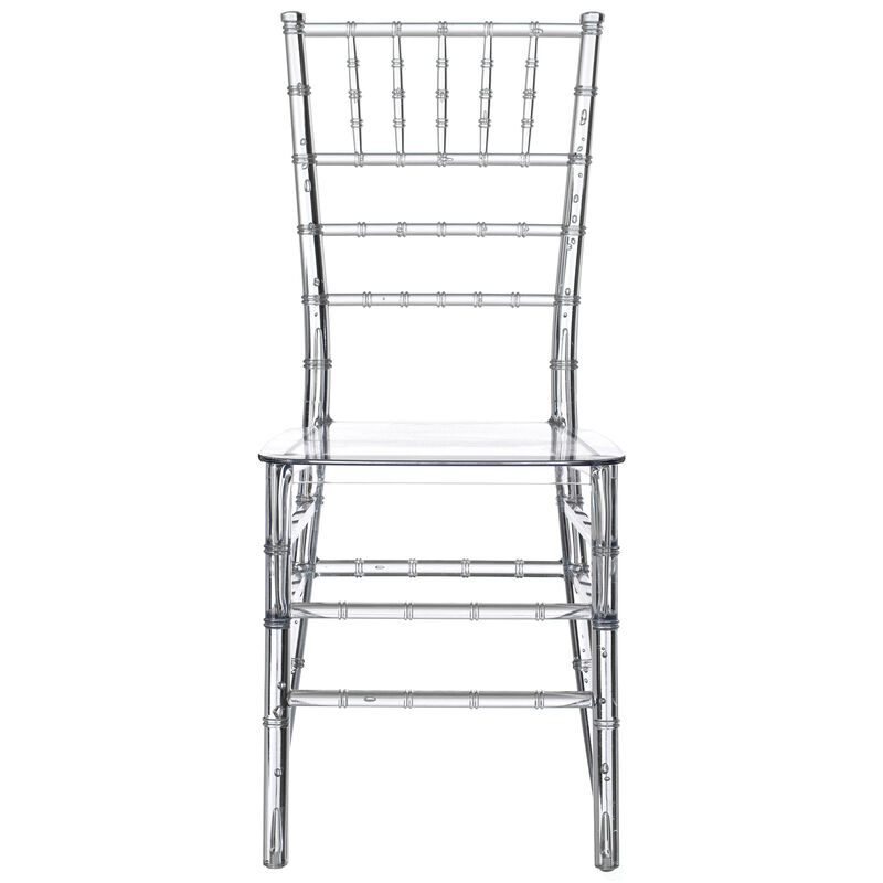 Modern Acrylic Stackable Chiavari Dining Chair, Clear Party Chair, Crystal Acrylic Chair for Events and Weddings, Single