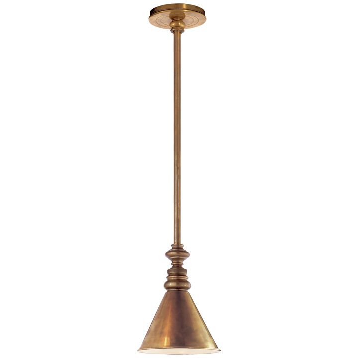 Boston Pendant in Antique Brass with Mini Shade