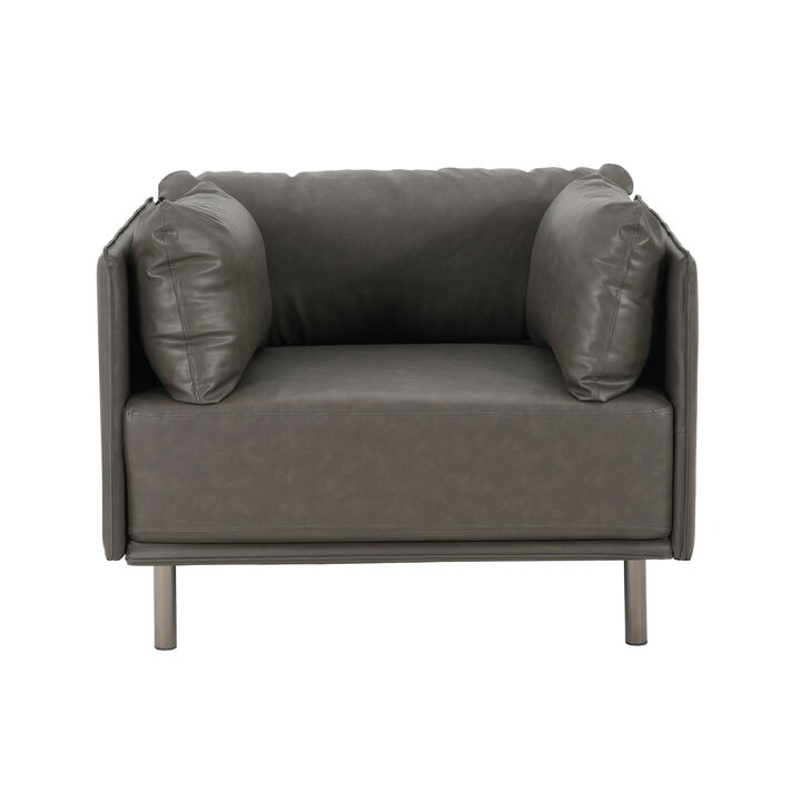 Merax PU Leather Accent Chair for Living Room