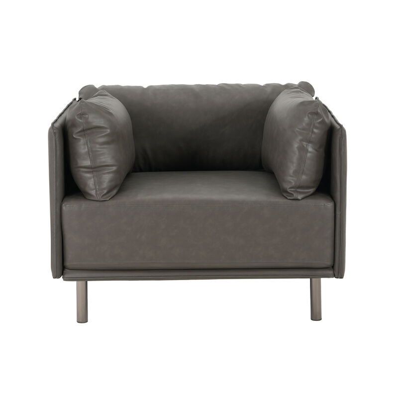 Merax PU Leather Accent Chair for Living Room