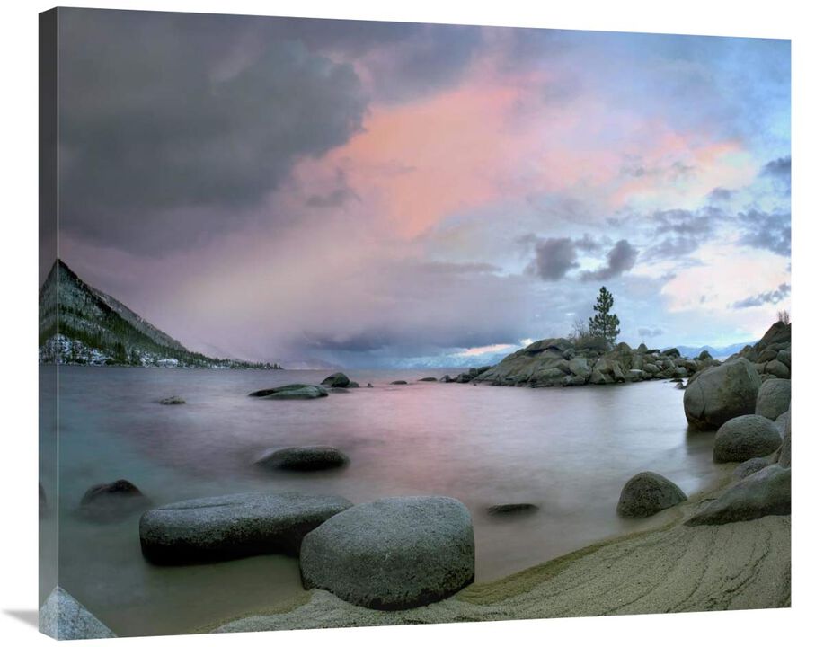 Hidden Beach at sunset, Lake Tahoe, Nevada-Canvas Art-36x29.88