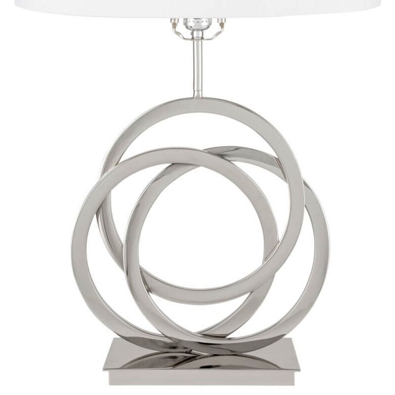 Circles Table Lamp Chrome Metal LED Light