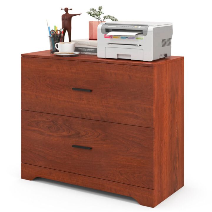 Hivvago 2-Drawer Lateral File Cabinet with Adjustable Bars for Home and Office