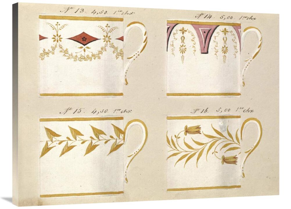 Quatre tasses du 1er choix, ca. 1800-1820-Canvas Art-40x30