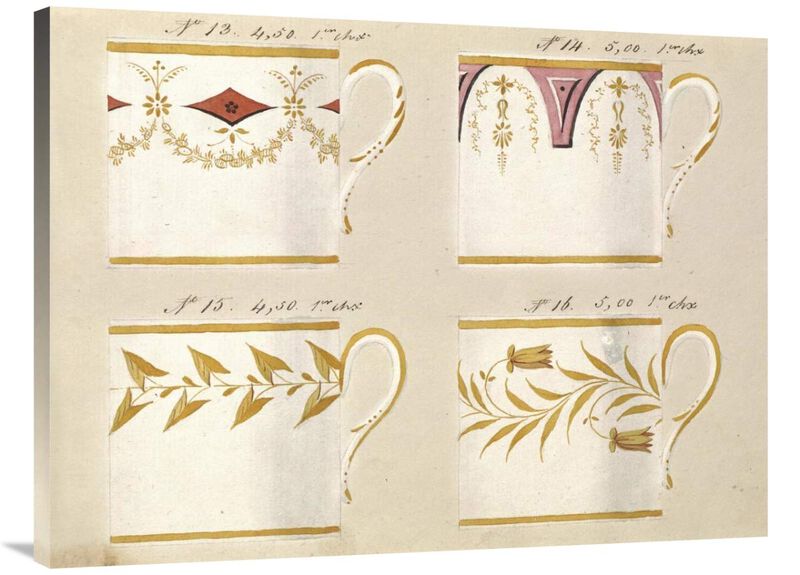Quatre tasses du 1er choix, ca. 1800-1820-Canvas Art-40x30