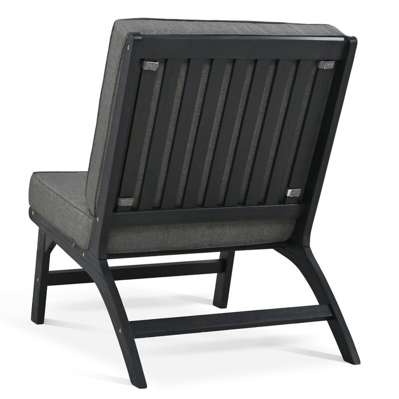 Acacia Wood Outdoor Sofa Set with V-Shaped Seats