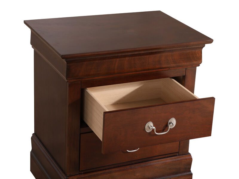 Louis Philippe 2-Drawer Nightstand (24 in. H X 22 in. W X 16 in. D)