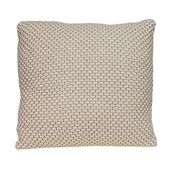 20" Pink Beige Transitional Throw Pillow