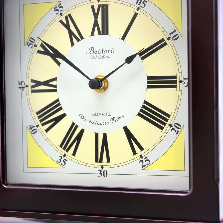 Bedford Clock Collection Redwood 23 Inch Redwood Oak Finish Wall Clock