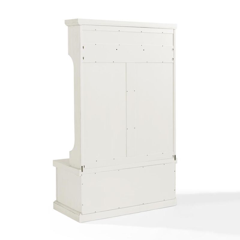 Crosley Furniture Seaside Hall Tree Distressed White