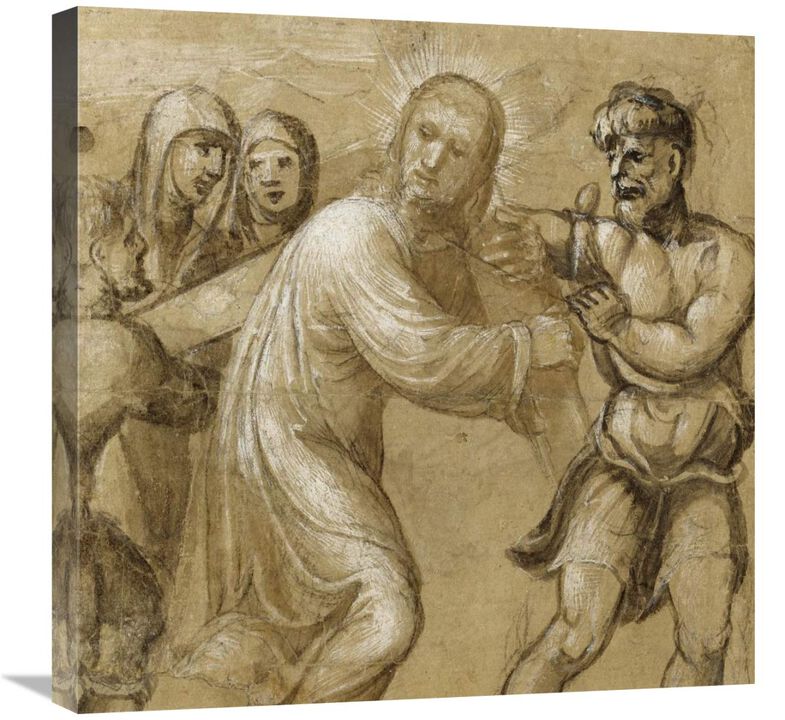 Christ Carrying the Cross (recto); The Resurrection (verso)-Canvas Art-24x24