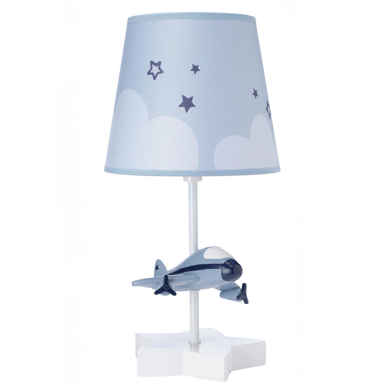 Bedtime Originals Little Aviator Hand-Painted Airplane Lamp with Shade & Bulb