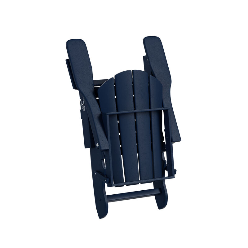 WestinTrends 4-Piece Folding Adirondack Chair With Footrest Ottoman Set