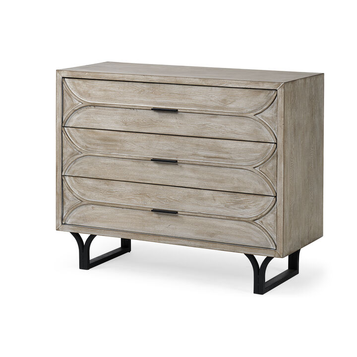 Giselle Light Brown Accent Cabinet
