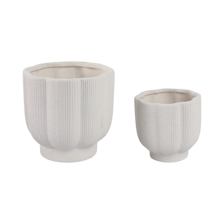 6/8" Scallop Shaped Plntrs S/2