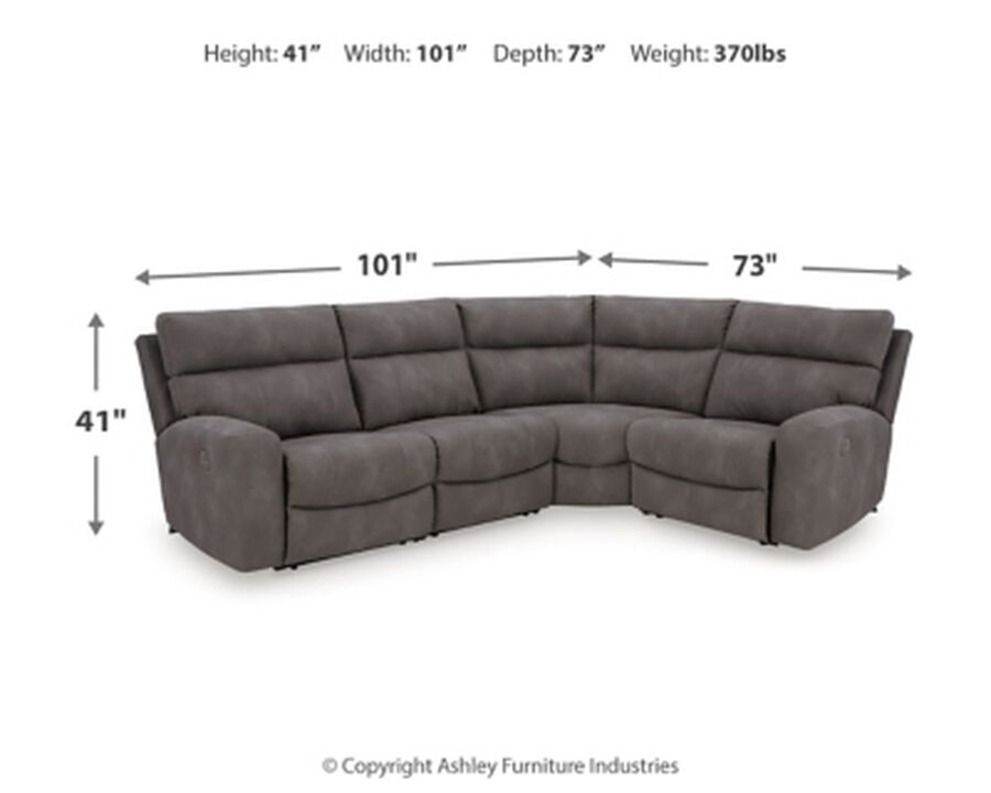 Next-Gen DuraPella 4PC Power Reclining Sectional