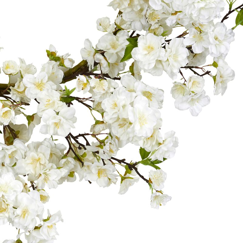 Nearly Natural 24-in Cherry Blossom Wreath
