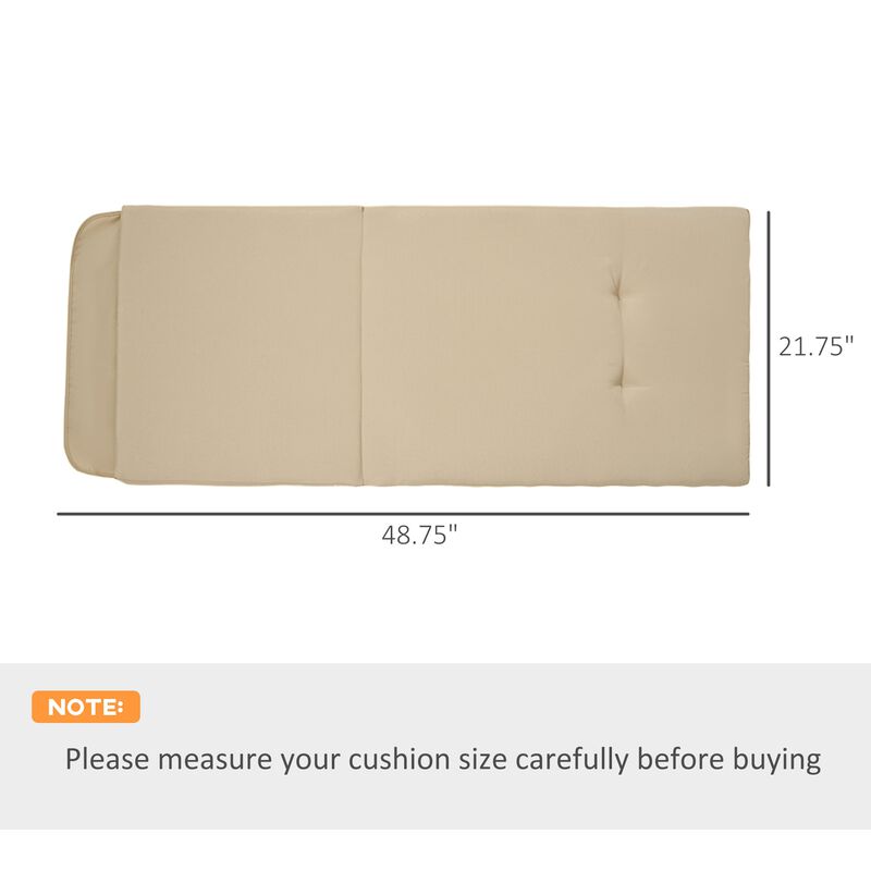 Beige Patio Comfort: Outdoor Porch Swing Cushions Set with Tufted Back