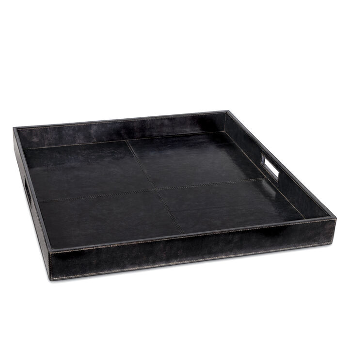 Derby Square Leather Tray
