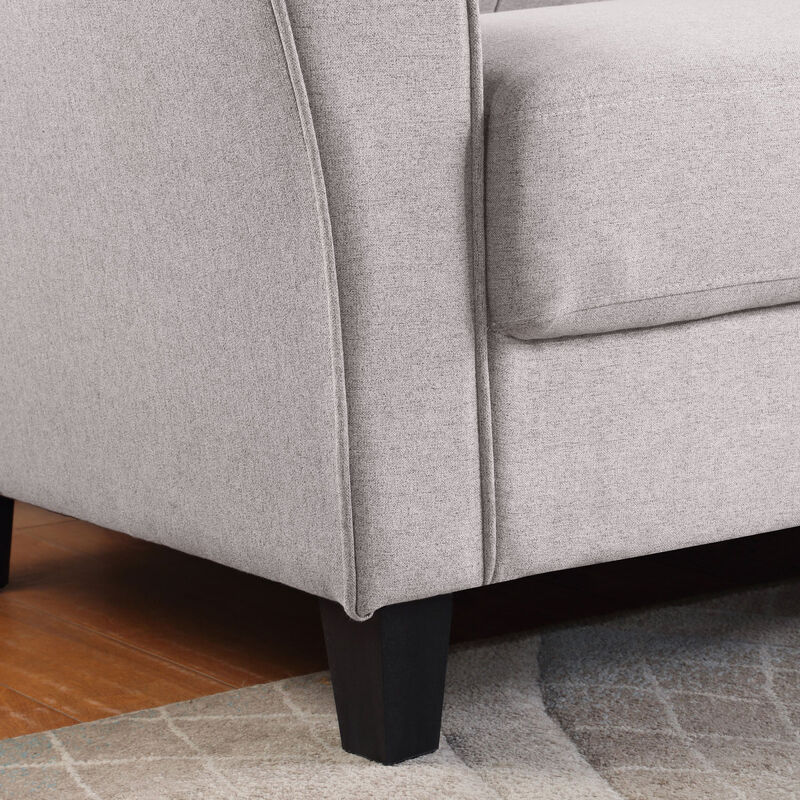 35" Modern Living Room Armchair Linen Upholstered Couch Furniture