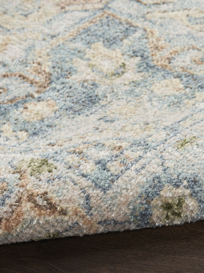 Astra Machine Washable ASW12 Beige/Blue 7'10" x 10' Rug