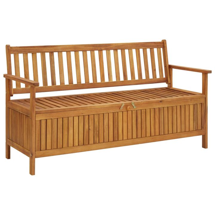 vidaXL Garden Storage Bench 58.3" Solid Acacia Wood