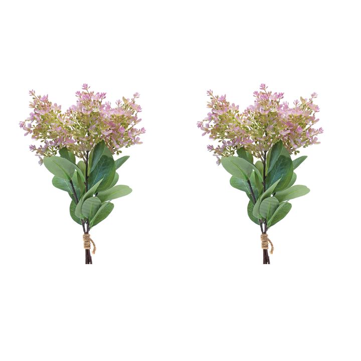 Lilac Artificial Flower Bundle for Elegant Home Décor and Floral Arrangements (Set of 2)