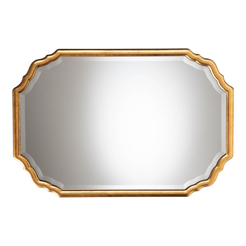 Baxton Studio Pacino Antique Goldleaf Accent Wall Mirror