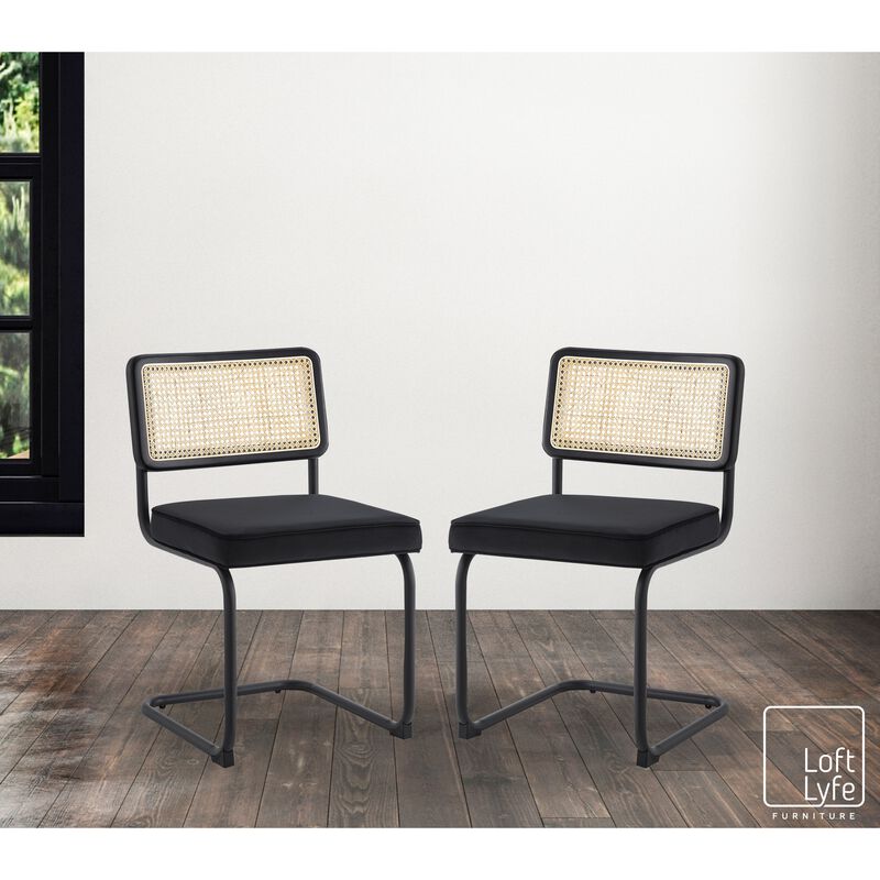 Loft Lyfe Ayman Velvet Dining Chair Seat (Set of 2)