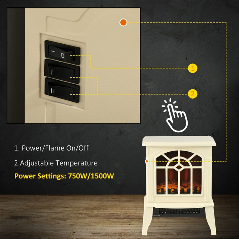 Electric Fireplace Heater Energy-Efficient Heating Solution with Stylish Design for Cozy Ambiance