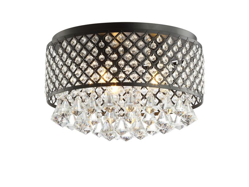 Evelyn 3-Light Crystal Drops/Metal