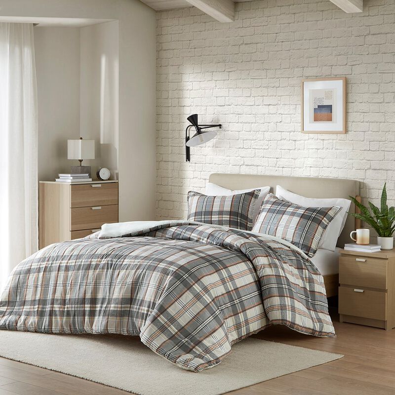 Gracie Mills Simone Plaid Duvet Set - Twin/Twin XL