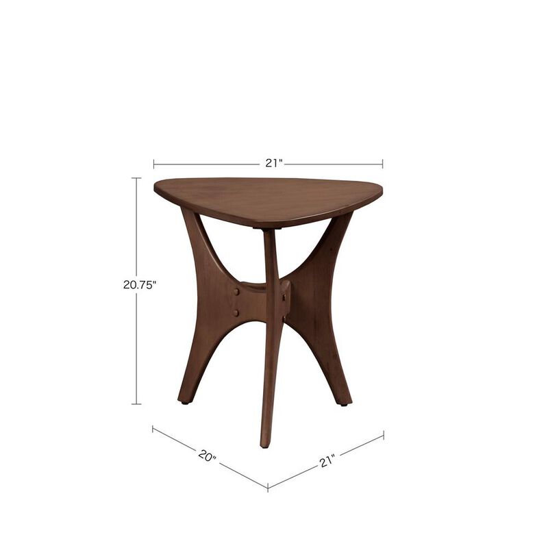 INK+IVY Blaze Accent Tables - Wood Side Table - Pecan  Mid-century Modern Style End Tables - 1 Piece Small Tables For Living Room