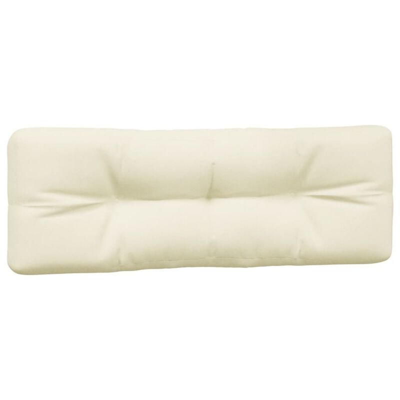 5pc Pallet Cushions For Bench, 47 Inch, Tufted Stitched Cream Fabric - Benzara