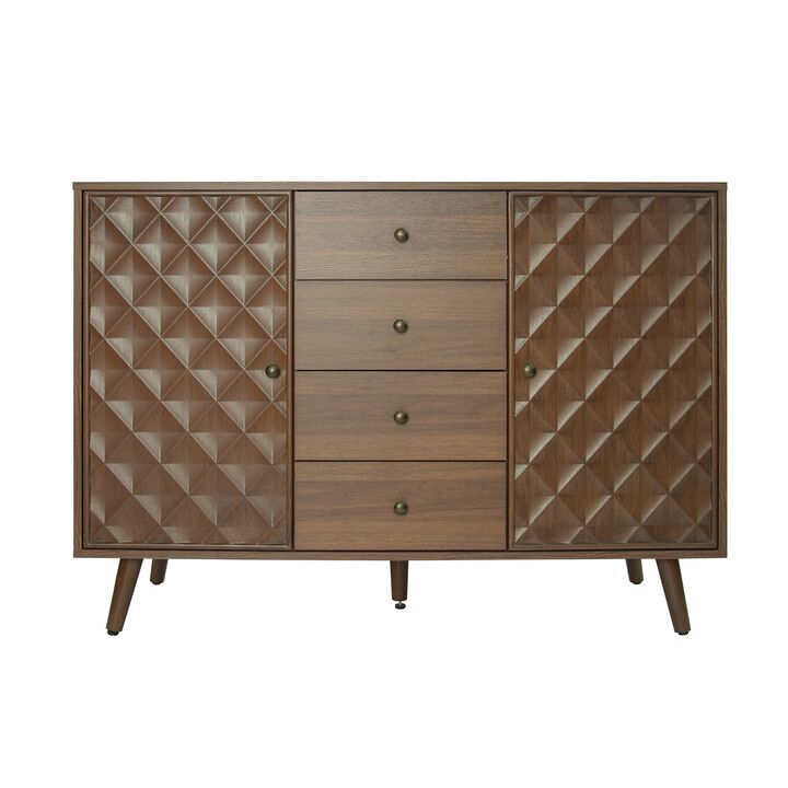 MONDAWE Elegance 2 Door 4 Drawer Cabinet, Suitable for Bedroom, Living Room, Study