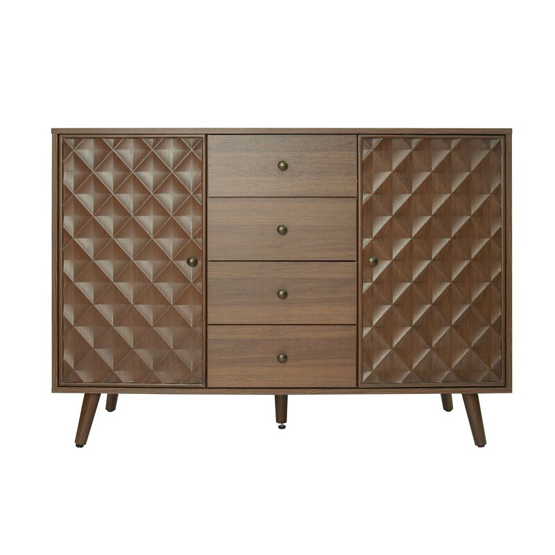 MONDAWE Elegance 2 Door 4 Drawer Cabinet, Suitable for Bedroom, Living Room, Study