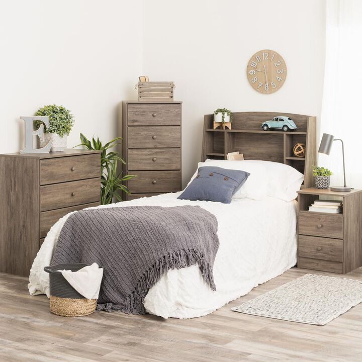 Prepac Astrid 6-Drawer Tall Chest, Drifted Gray
