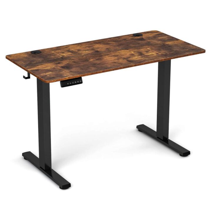 Hivvago Electric Standing Desk with 3 Memory Height Settings and 2 Hanging Hooks & Cable Management