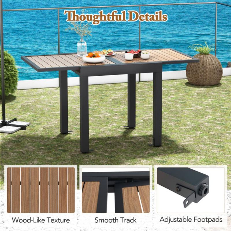 Hivvago 31.5-63 Inches Extendable Patio Table for 4-6 People